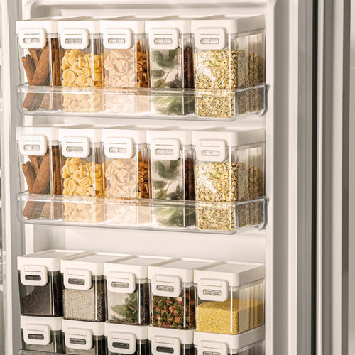 Tapa Hermética Apilable Para El Refrigerador De Gris 300ml
