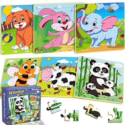 Puzzles Para Niños Edad 3-5, 6 Pack 9-16-20 Piezas Wlflc