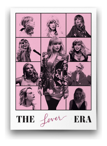 Póster Papel Fotográfico Lover Taylor Swift Pink Sala 40x80