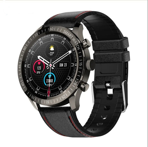 Reloj Smartwatch Colmi Sky 5 Plus Con Correa De Cuero Negro Color de la caja Blanco