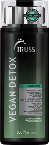 Shampoo Truss  Vegan Detox 300ml -  Shampoo Vegano