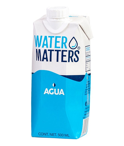 Agua Natural Water Matters En Tetra Pak Reciclable 330 Ml
