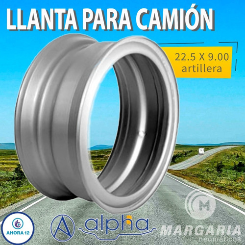 Imagen 2 de 2 de Llanta Acero Camión 9x22.5 Artillera Alpha