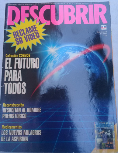 Antigua Revista **descubrir ** Nº22 . Abril 1993 (Usado)