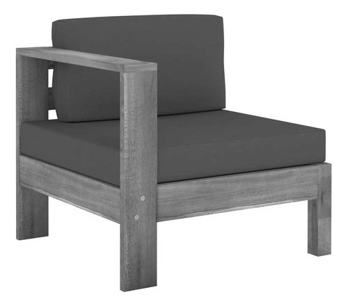 Sala Lounge De Jardín De 8 Pza Gris Oscuro De Madera M3 Color Café