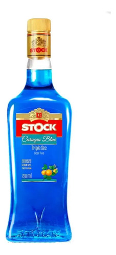 Licor Fino Curaçau Blue Stock Garrafa 720ml