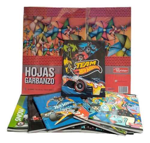 Pack 10 Cuadernos Papiros + 50 Hojas De Garbanzo Escuela 