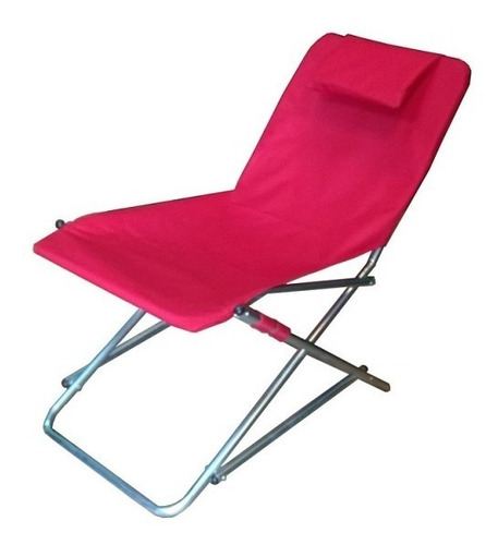 Silla Mecedora Tubular Plegable Lona Poliéster Pegaso Color Variado Liso