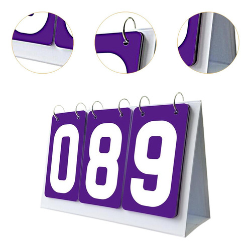 Marcador Deportivo Flip Number Score Board Para FĂștbol