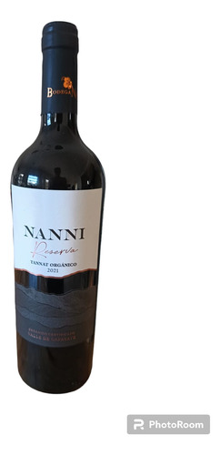 Vino Nanni Orgánico Tannat Reserva 2021 Caja X 6 Unidades