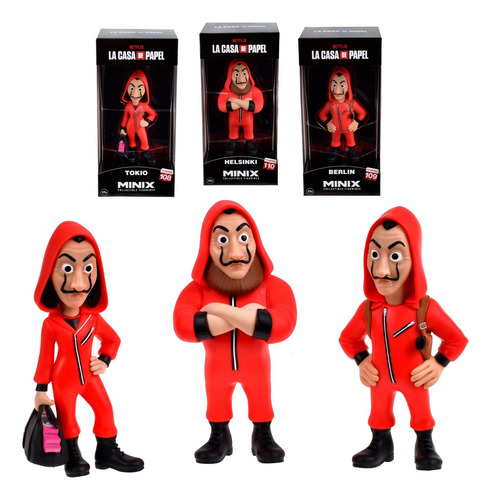 Pack 3 Figuras Minix La Casa De Papel