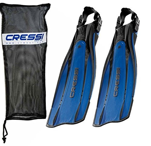 Aleta De Buceo Cressi Pro Light Con Talón Abierto, Azul Con 