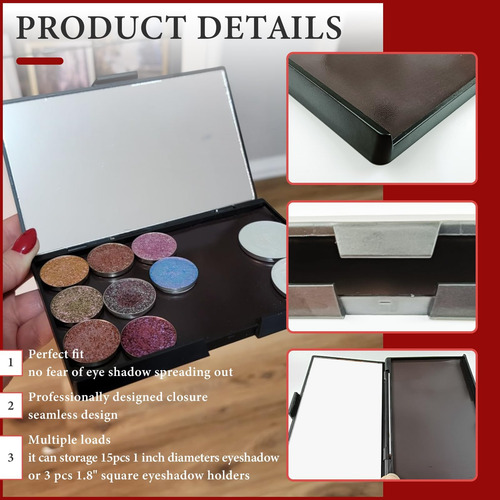 Paleta De Maquillaje Magnética Vacía Con Espejo - Paleta De