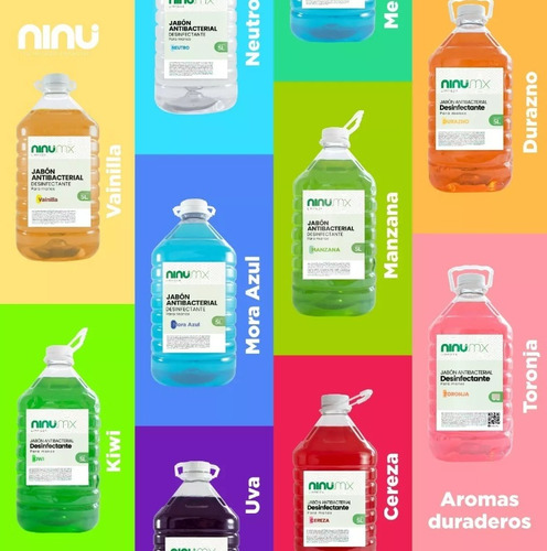 Jabon Antibacterial Desinfectante Ninu 5 Litros Para Manos