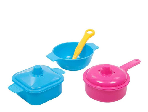 Set Loza Juego Cocina Platos Ollitas Niña
