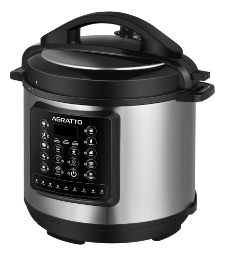 Panela De Pressão Multifunções Digital Inox 6 L 1000w 127v Frequência 60hz