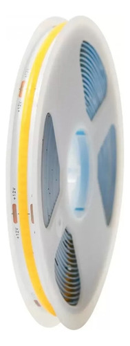 5x Fita Led Cob 5mt 320 Leds/m Branco Frio 6500k C/ Fonte