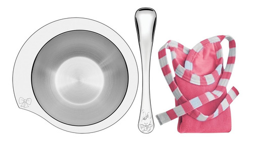 Juego Para Bebes Plato Babero Tramontina 3 Piezas