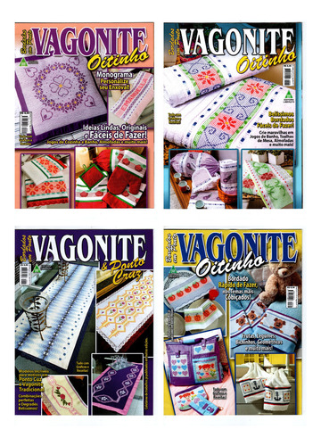 Kit 4 Revistas Bordado Ponto Vagonite 