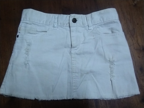 Minifalda Jeans 47 Street Blanca Con Tachas Ver Medidas
