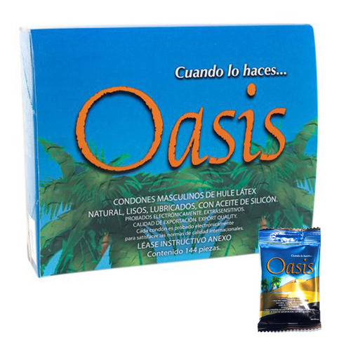 Caja 144 Condones Masculinos Oasis