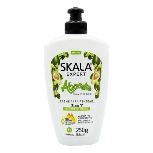 Crema De Peinar 3en1 Abacate Protector Termico Vegano Skala