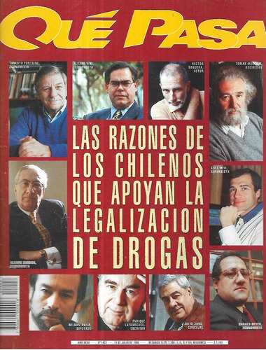 Revista Qué Pasa 1422 / 11 Julio 1998 / Legalización Drogas