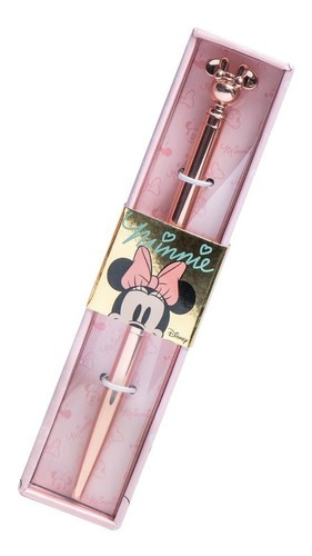 Lapicera Boligrafo Mickey & Minnie Mooving Gold 232459 Color de la tinta Negra Color del exterior Rosa