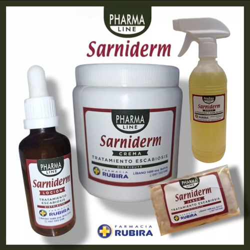 Pack Sarna Escabiosis Crema+ Loción+ Jabón + Spray Sarniderm