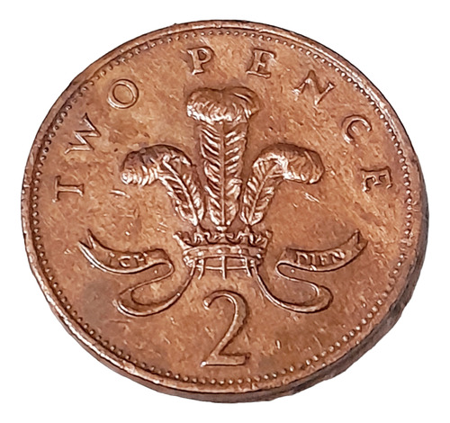 Moneda Two Pence 1989 Inglaterra 2 Peniques Gran Bretaña 