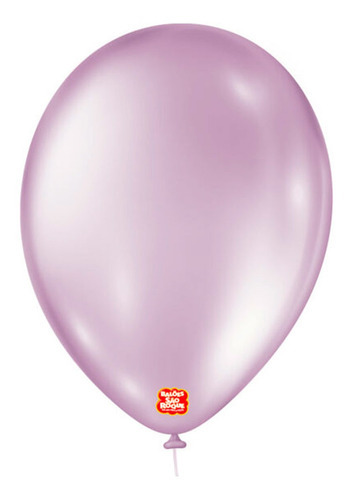 Balão Perolado Látex São Roque 7pol 17cm 25und Cor Lilás