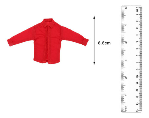 M Abrigo De Camisa A Escala 1/12 Para Accesorio De Rojo