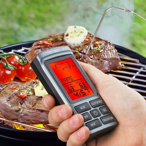 Termómetro Inalambrico Barbacoa Carne Asador Trotec Bt40