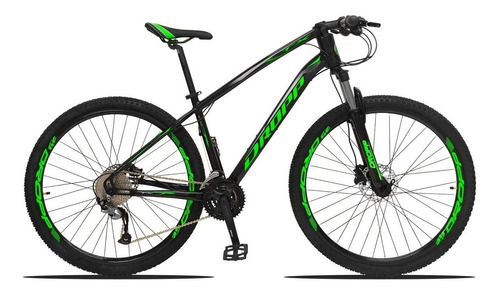 Mountain bike Dropp Bikes TX 2020 aro 29 19" 27v freios de disco hidráulico câmbios Shimano Tourney y Shimano Acera cor preto/verde