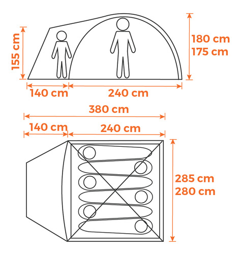 Carpa Iglú Broksol Aguila Pro 6 Personas Mosquitero Cubretecho Azul