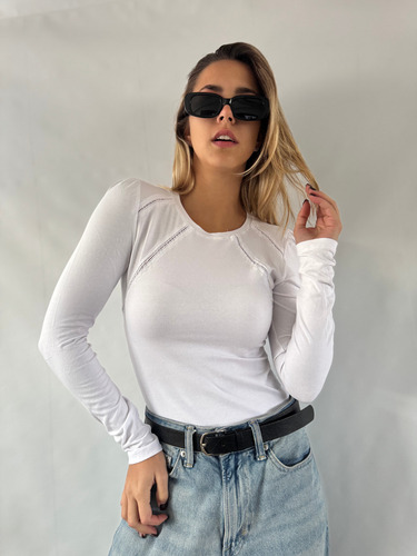 Remera Manga Princesa Escaleritas Mujer Algodon Lycra