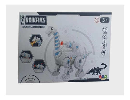 Brinquedo Dino Robo Braquiossauro Lancador De Dardos R3182