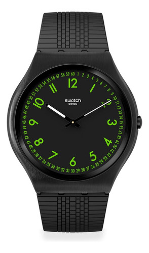 Reloj Swatch Skin Irony Brushed Green Ss07b108 C Color de la malla Negro