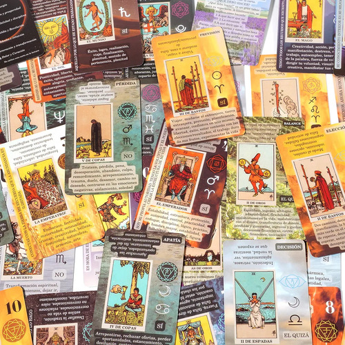 Cartas Tarot Español Principiantes Planetas Zodiaco Chakras