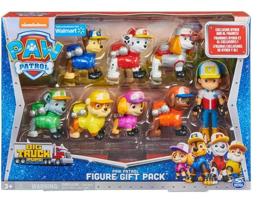 ceja compromiso Produce Set 8 Muñecos Paw Patrol Big Truck Pups Gift Pack