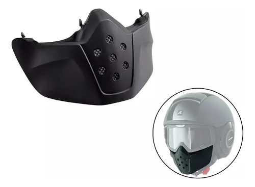 Mascara Frontal Capacete Shark Raw Preta Original