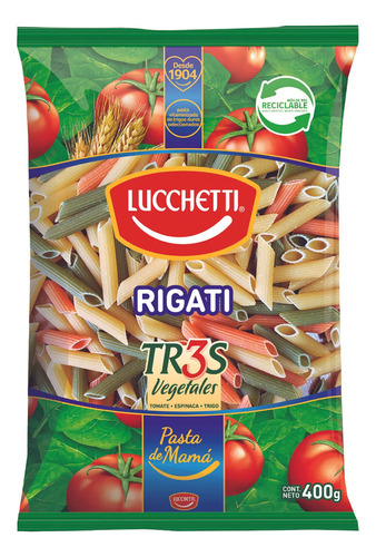 Pasta Tr3s Rigatti 4   Lucchetti 400 Gr ( 10unid)super