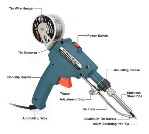 Pistola Soldar 60 Watt Con Rollo Estaño Incluido