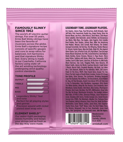 Imagen 2 de 3 de Encordado Ernie Ball Guitarra Eléctrica P02213 010.5-048 Usa