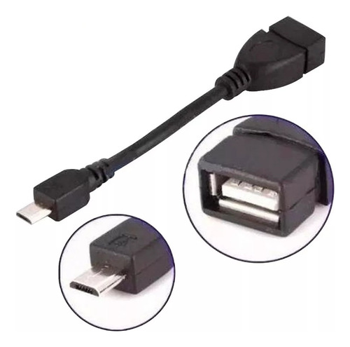 Cabo Otg Usb V8 Android Em Geral Celular Pen Drive Oferta
