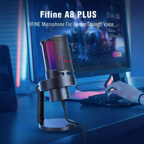 Microfone Fifine Ampligame A8 Plus Novo Modelo Cardioide