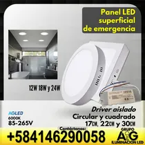 Comprar Panel Led Superf Cuad Emerg 18w 6500k 85-265v 22cm