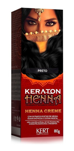 Imagem 1 de 1 de Keraton Henna Creme Kert Preto
