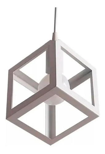 Lamparas Colgantes Modernas Diseño Cubo Living + Lampara Led