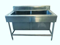Comprar Fregadero Industrial 2 Tarjas Prof 1.56mts A\u002Finox